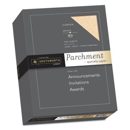 Parchment Specialty Paper, 24 lb, 8.5 x 11, Copper, 500/Box1