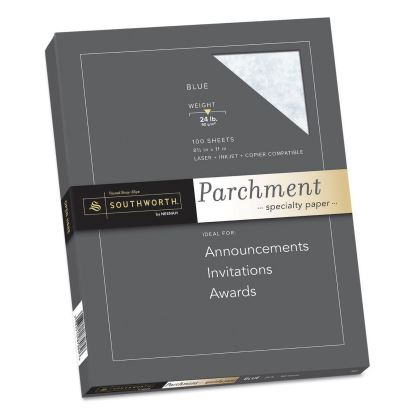 Parchment Specialty Paper, 24 lb Bond Weight, 8.5 x 11, Blue, 100/Pack1