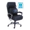 Cosset Big and Tall Executive Chair, Supports Up to 400 lb, 19" to 22" Seat Height, Black Seat/Back, Slate Base2