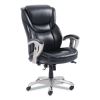 Emerson Executive Task Chair, Supports Up to 300 lb, 19" to 22" Seat Height, Black Seat/Back, Silver Base1