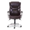 Emerson Executive Task Chair, Supports Up to 300 lb, 19" to 22" Seat Height, Brown Seat/Back, Silver Base2