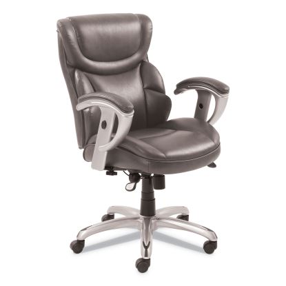 Emerson Task Chair, Supports Up to 300 lb, 18.75" to 21.75" Seat Height, Gray Seat/Back, Silver Base1