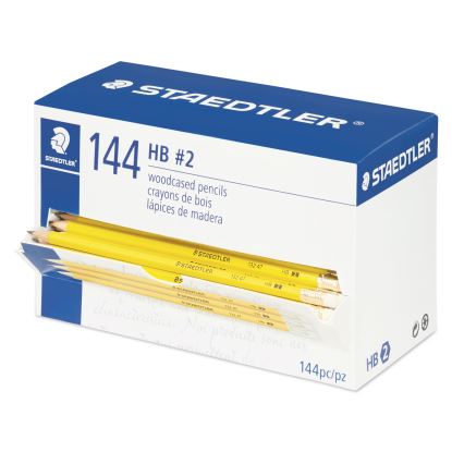Woodcase Pencil, HB (#2), Black Lead, Yellow Barrel, 144/Pack1