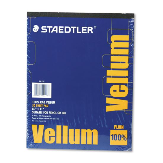 Design Vellum Paper, 16lb, 8.5 x 11, Translucent White, 50/Pad1