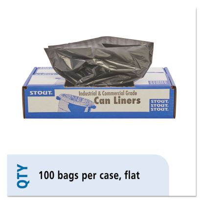 Total Recycled Content Plastic Trash Bags, 30 gal, 1.3 mil, 30" x 39", Brown/Black, 100/Carton1