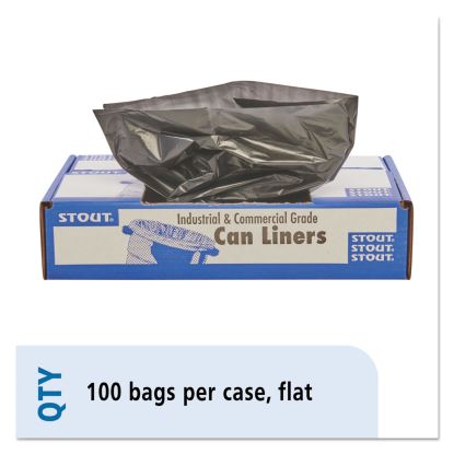 Total Recycled Content Plastic Trash Bags, 33 gal, 1.3 mil, 33" x 40", Brown/Black, 100/Carton1
