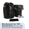 Total Recycled Content Plastic Trash Bags, 60 gal, 1.5 mil, 36" x 58", Brown/Black, 100/Carton2