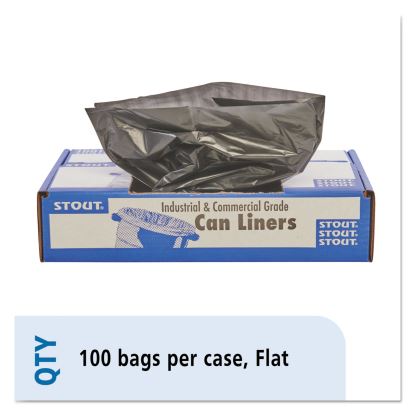 Total Recycled Content Plastic Trash Bags, 45 gal, 1.5 mil, 40" x 48", Brown/Black, 100/Carton1