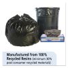 Total Recycled Content Plastic Trash Bags, 45 gal, 1.5 mil, 40" x 48", Brown/Black, 100/Carton2