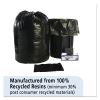 Total Recycled Content Plastic Trash Bags, 56 gal, 1.5 mil, 43" x 49", Brown/Black, 100/Carton2