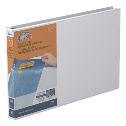 QuickFit Ledger D-Ring View Binder, 3 Rings, 1" Capacity, 11 x 17, White1