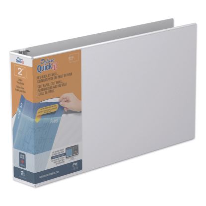 QuickFit Ledger D-Ring View Binder, 3 Rings, 2" Capacity, 11 x 17, White1