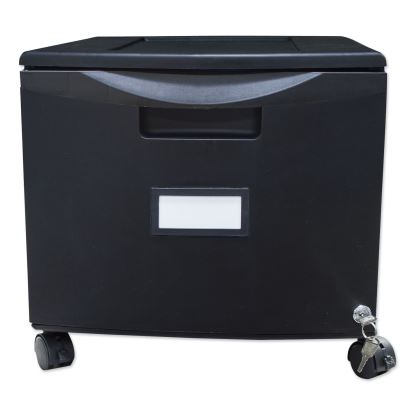 Single-Drawer Mobile Filing Cabinet, 1 Legal/Letter-Size File Drawer, Black, 14.75" x 18.25" x 12.75"1