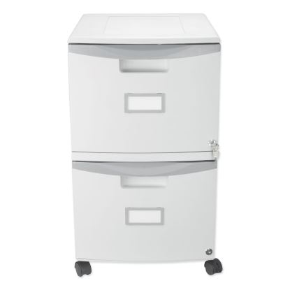 Two-Drawer Mobile Filing Cabinet, 2 Legal/Letter-Size File Drawers, Gray, 14.75" x 18.25" x 26"1
