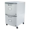 Two-Drawer Mobile Filing Cabinet, 2 Legal/Letter-Size File Drawers, Gray, 14.75" x 18.25" x 26"2