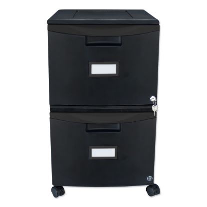 Two-Drawer Mobile Filing Cabinet, 2 Legal/Letter-Size File Drawers, Black, 14.75" x 18.25" x 26"1