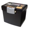Portable File Box with Large Organizer Lid, Letter Files, 13.25" x 10.88" x 11", Black2