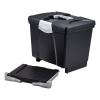 Portable File Box with Drawer, Letter Files, 14" x 11.25" x 14.5", Black2