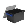 Portable File Tote with Locking Handles, Letter/Legal Files, 18.5" x 14.25" x 10.88", Black/Silver2
