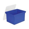 Plastic File Tote, Letter/Legal Files, 18.5" x 14.25" x 10.88", Blue/Clear2