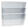 Wall File, 3 Sections, Legal Size 16" x 4" x 14", Clear, 3/Set1