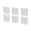 Wall File, 3 Sections, Legal Size 16" x 4" x 14", Clear, 3/Set2