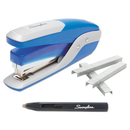 Quick Touch Stapler Value Pack, 28-Sheet Capacity, Blue/Silver1