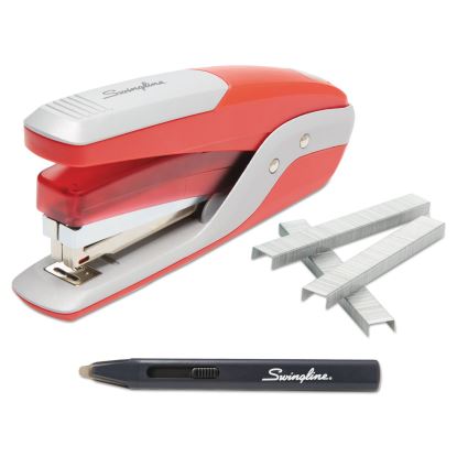 Quick Touch Stapler Value Pack, 28-Sheet Capacity, Red/Silver1