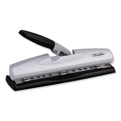 12-Sheet LightTouch Desktop Two- to Three-Hole Punch, 9/32" Holes, Black/Silver1