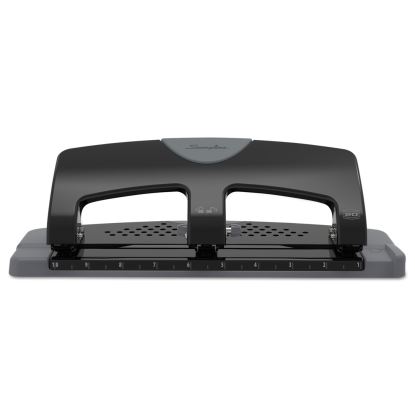 20-Sheet SmartTouch Three-Hole Punch, 9/32" Holes, Black/Gray1