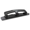 12-Sheet SmartTouch Three-Hole Punch, 9/32" Holes, Black/Gray2