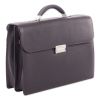 Milestone Briefcase, Fits Devices Up to 15.6", Leather, 5 x 5 x 12, Brown1