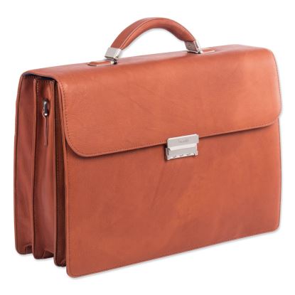 Milestone Briefcase, Fits Devices Up to 15.6", Leather, 5 x 5 x 12, Cognac1