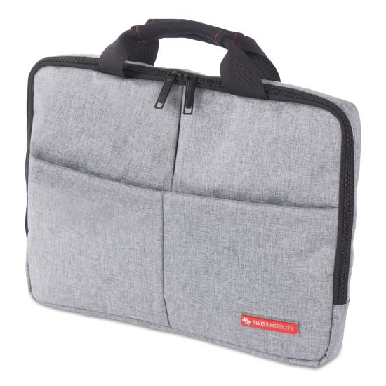 Sterling Slim Briefcase, Fits Devices Up to 14.1", Polyester, 1.75 x 1.75 x 10.25, Gray1