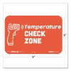 BeSafe Messaging Education Wall Signs, 9 x 6,  "Temperature Check Zone", 3/Pack2