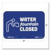 BeSafe Messaging Education Wall Signs, 9 x 6,  "Water Fountain Closed", 3/Pack2
