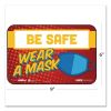 BeSafe Messaging Education Wall Signs, 9 x 6,  "Be Safe, Wear A Mask", 3/Pack2