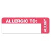 Medical Labels, ALLERGIC TO, 1 x 3, White, 500/Roll1