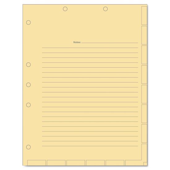 Medical Chart Index Divider Sheets, 11 x 8.5, Manila, 400/Box1