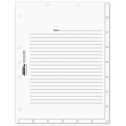 Medical Chart Index Divider Sheets, 11 x 8.5, White, 400/Box1