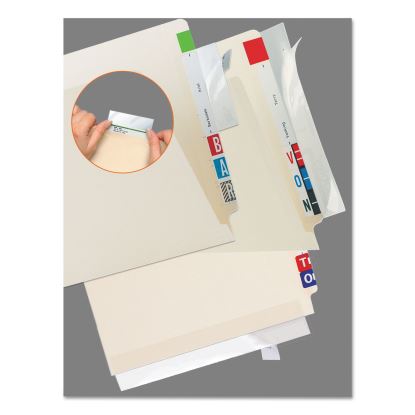 Self-Adhesive Label/File Folder Protector, Strip, 2 x 11, Clear, 100/Pack1