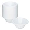 Plastic Dinnerware, Bowls, 12 oz, White, 125/Pack2