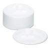 Plastic Dinnerware, Compartment Plates, 9" dia, White, 125/Pack2