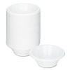 Plastic Dinnerware, Bowls, 5 oz, White, 125/Pack2