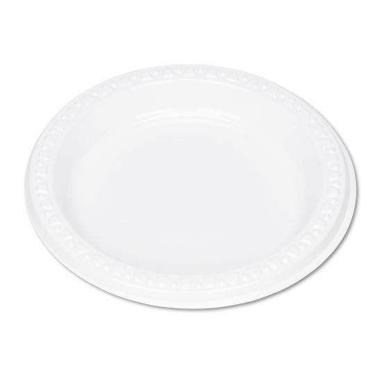 Plastic Dinnerware, Plates, 6" dia, White, 125/Pack1