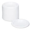 Plastic Dinnerware, Plates, 6" dia, White, 125/Pack2