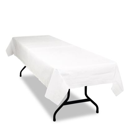 Table Set Poly Tissue Table Cover, 54" x 108", White, 6/Pack1