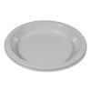Plastic Dinnerware, Plates, 10.25" dia, White, 125/Pack2