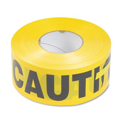 Caution Barricade Safety Tape, 3" x 1,000 ft, Black/Yellow1