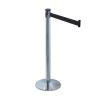 Adjusta-Tape Crowd Control Stanchion Posts Only, Polished Aluminum, 40" High, Silver, 2/Box1